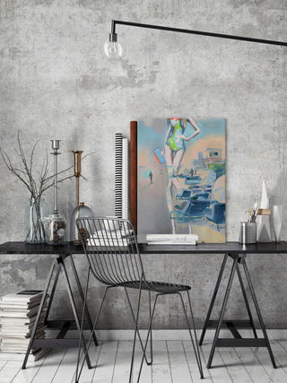 "Seaside" Painting Print on Wrapped Canvas, 20"x30"