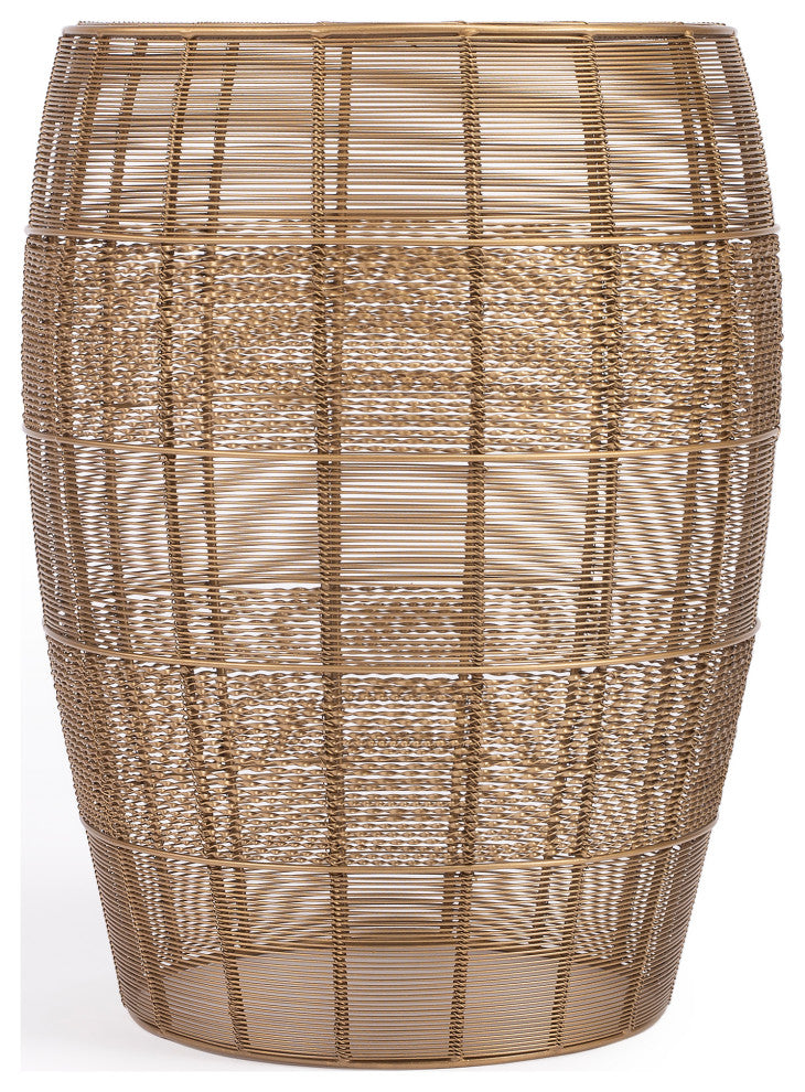 Butler Bellarose Metal End Table, Black and Tan