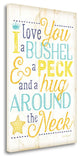 "I Love You A Bushel And A Peck" By Jennifer Pugh, Giclee on Gallery Wrap Canvas