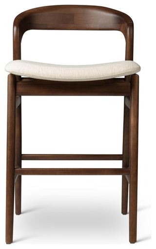Modern Brazilian, Velma, Counter Stool, Nogal/Medley Ivory