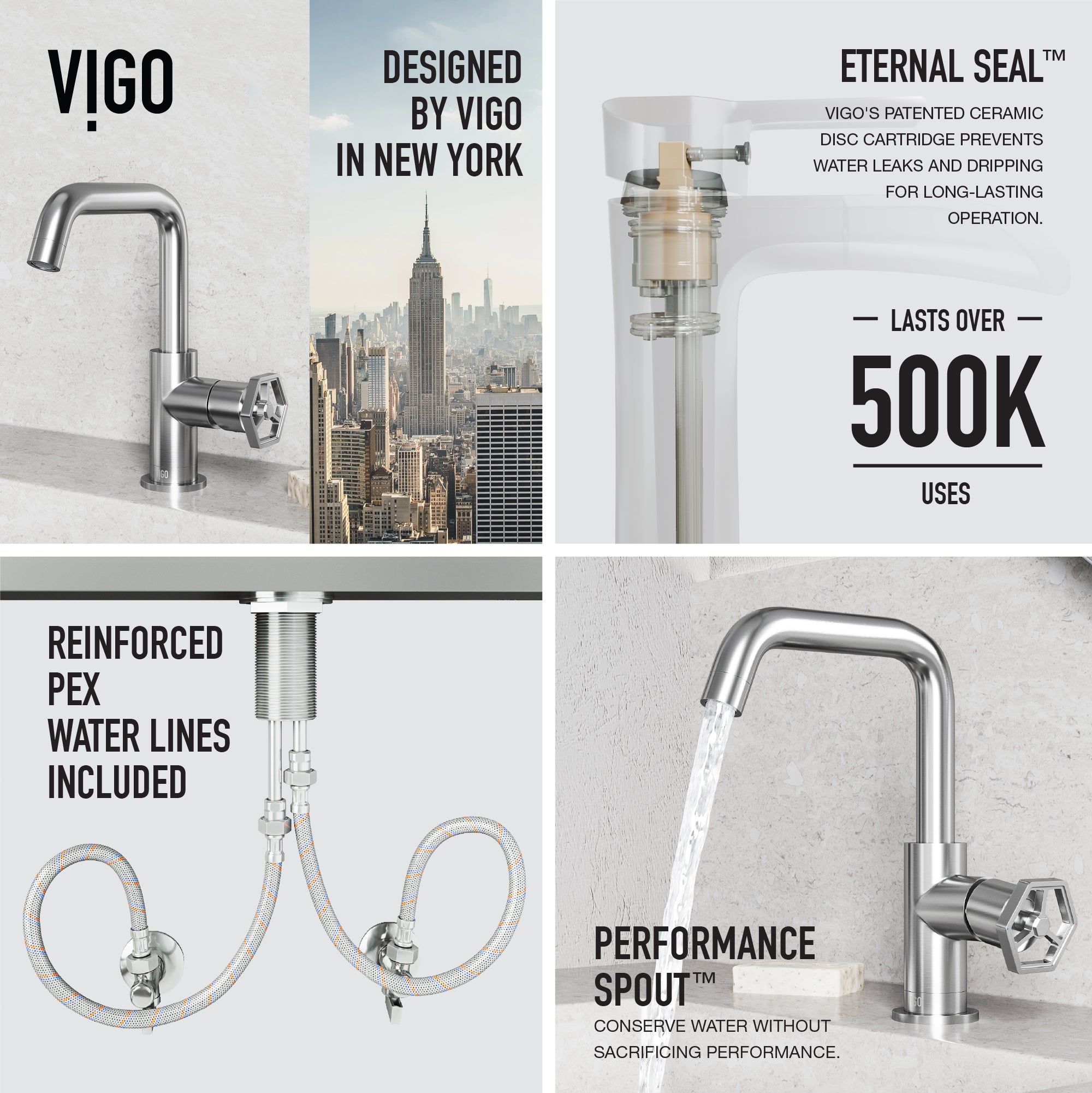 VIGO Ruxton 9" H Single Handle Single Hole Bathroom Faucet, Brushed Nickel, Without Extras