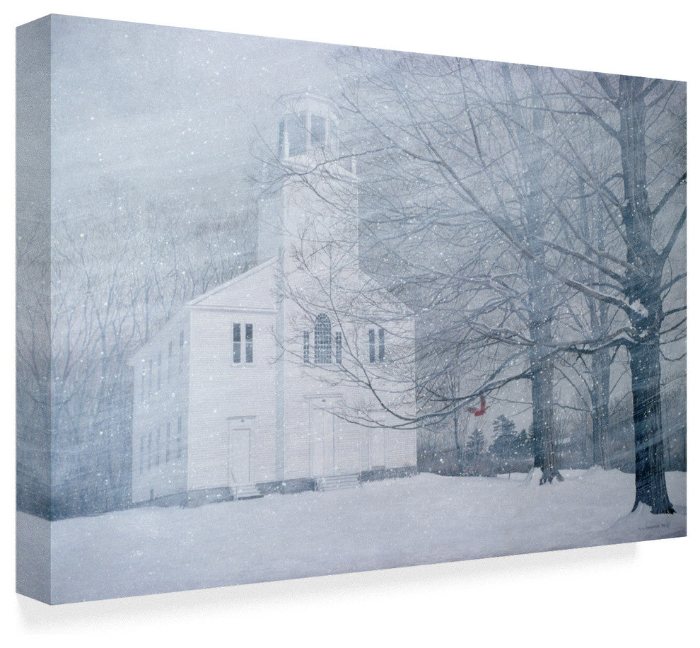 Ron Parker ''Winter Church Yard'' Canvas Art, 24"x16"