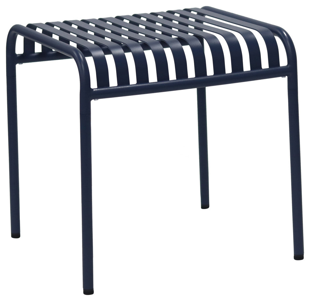 Enid Outdoor Side Table, Dark Blue