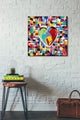Mosaic Heart I' by Carolee Vitaletti Giclee Canvas Wall Art, 26"x26"