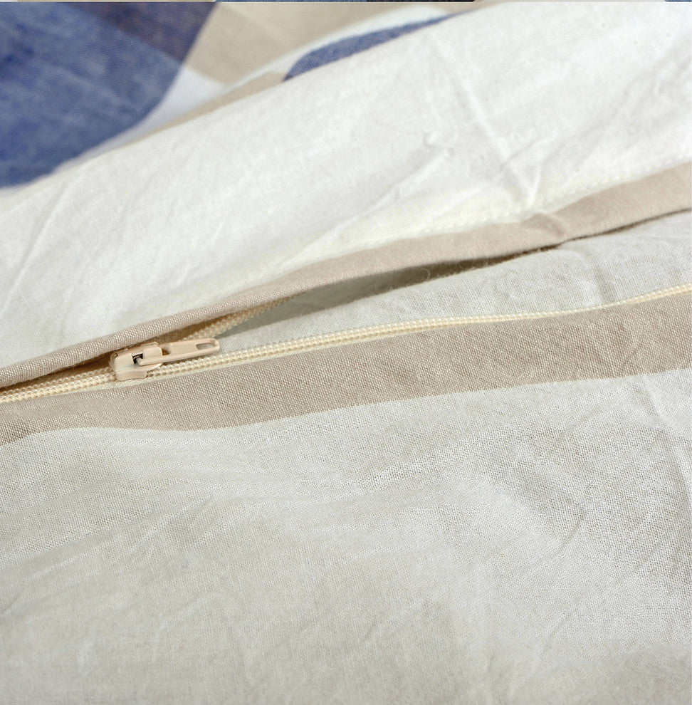Buffalo Washed Cotton 3-Piece Duvet Set, Sapphire, King