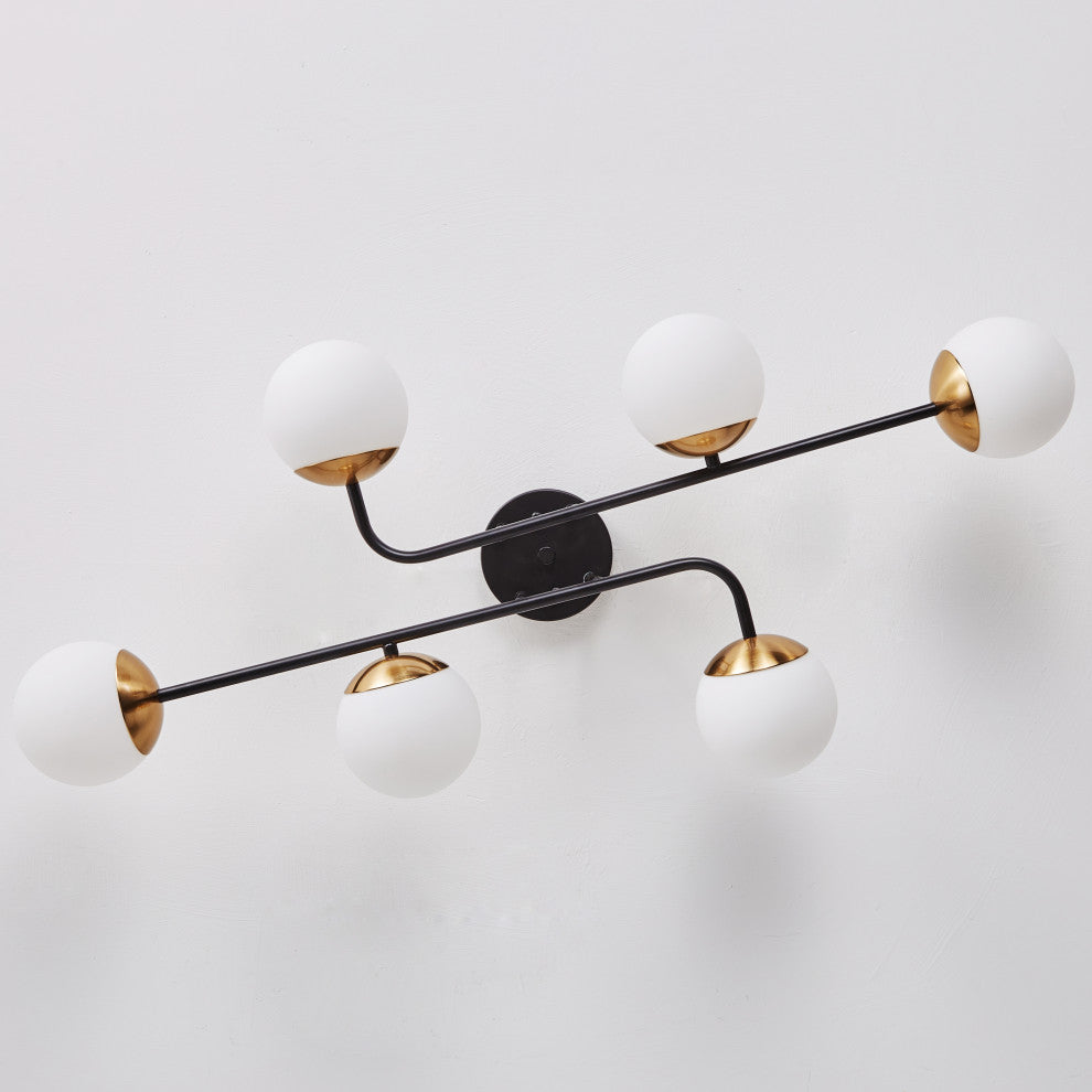 Modern Ceiling Light Flush Mount Chandelier, 6-Light