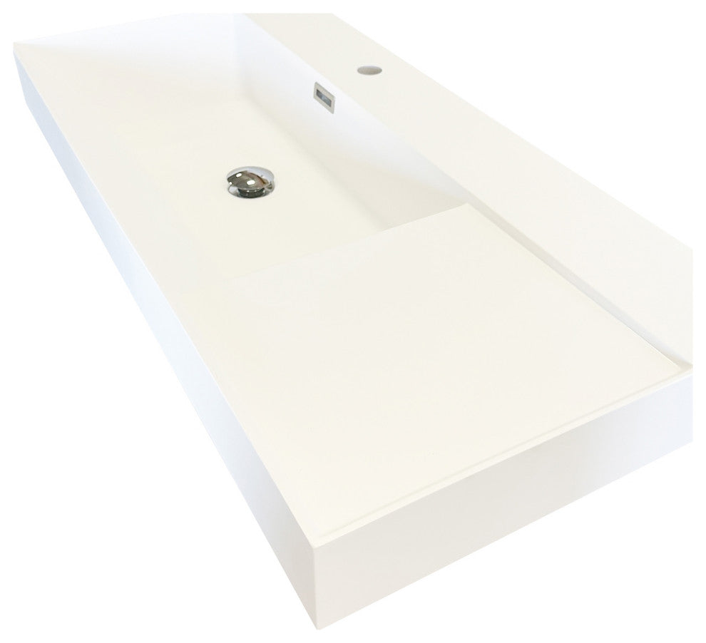 39" Composite Granite Sink Top, White