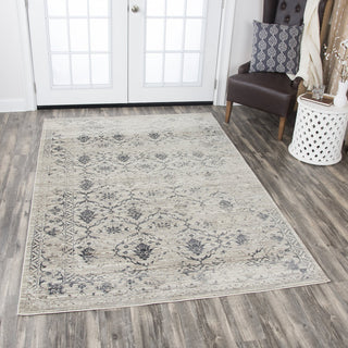 Panache PN6985 Natural Medallion Floral Area Rug, Rectangular 9'10"x12'6"