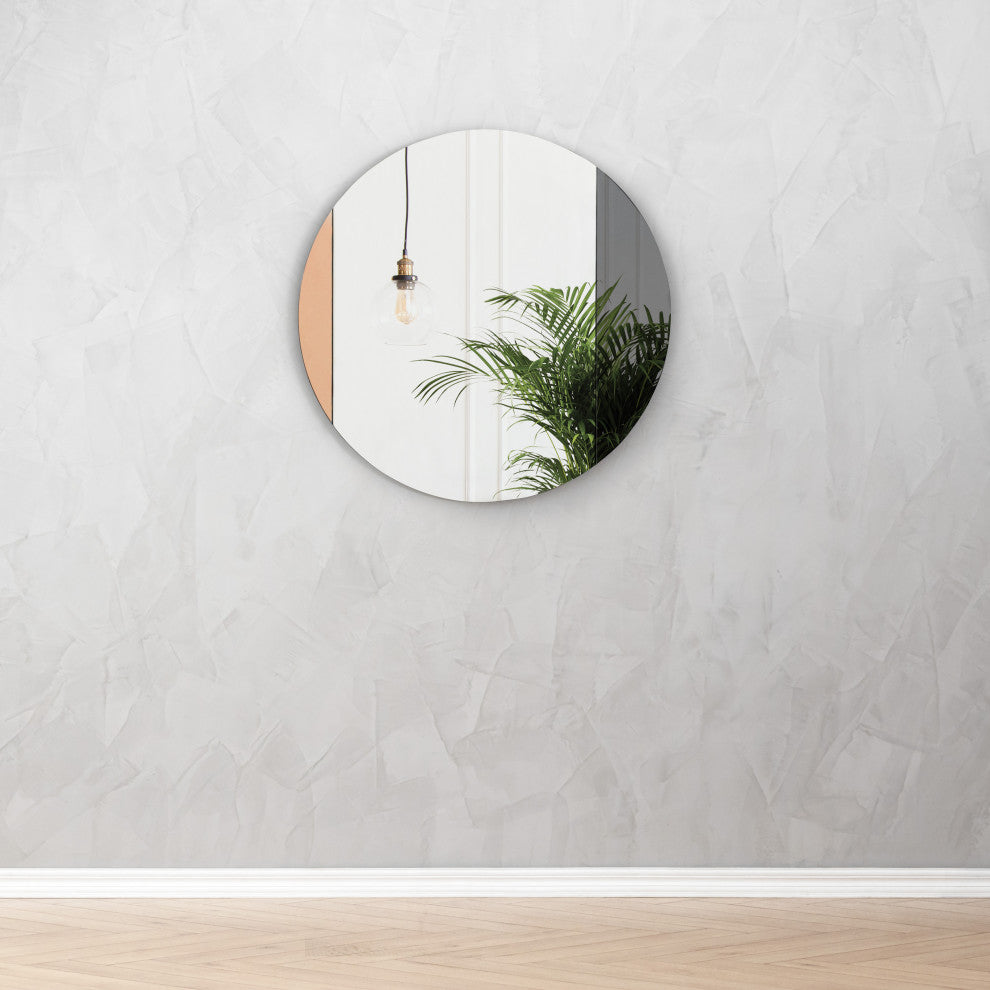 Alpha Accent Mirror, Rose Gold, Smoke, 29.5"