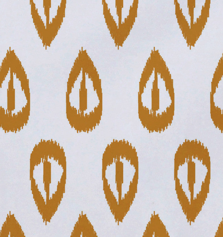 18"x14" Ikat Tears, Geometric Print Placemat, Gold, Set of 4