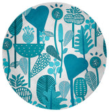Flower Forest Spring Chenille Rug, Explorer Blue, 5' Round