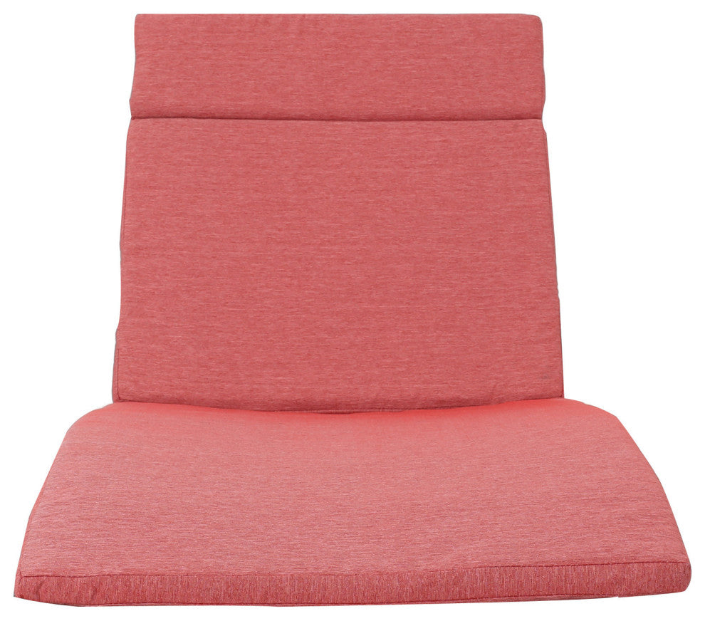 GDF Studio Soleil Outdoor Chaise Lounge Cushion, Red