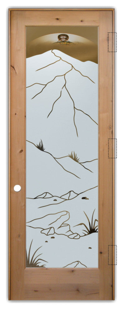 Interior Prehung Door or Interior Slab Door - Mountains Foliage - Alder...