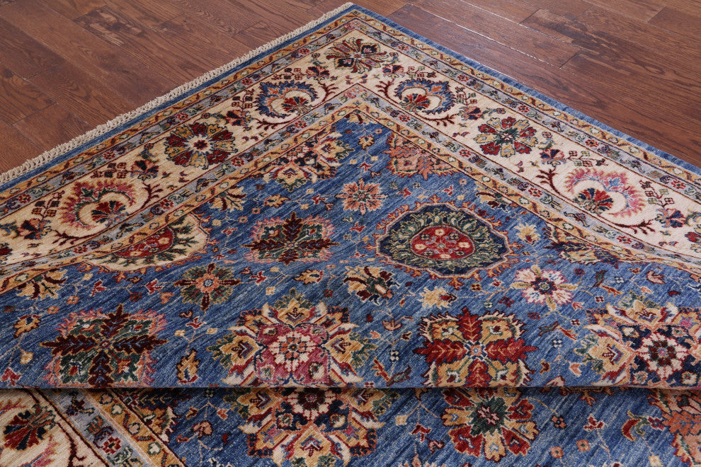 6' 10" X 10' 1" Persian Tabriz Hand-Knotted Wool Rug Q7525