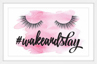 Marmont Hill, "Wake Up and Slay Pink" by Amanda Greenwood Framed Painting, 18x12