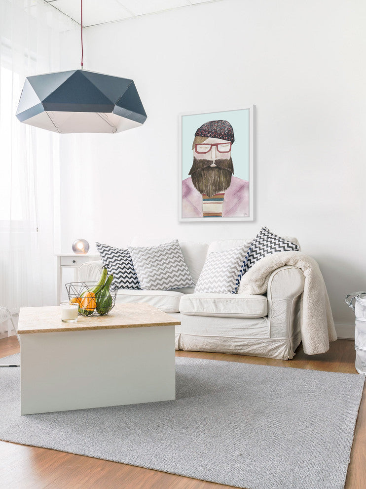 "The Bearded Man" Framed Painting Print, 24"x36"