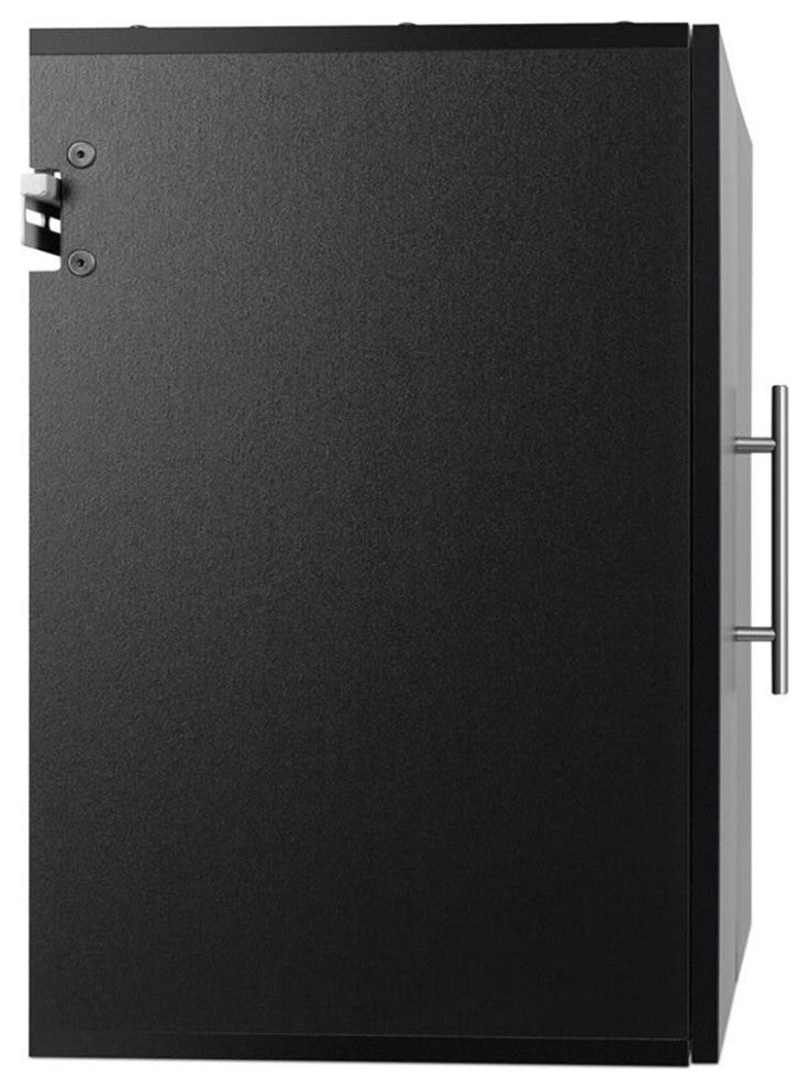 Prepac HangUps 36" Upper Wooden Garage Storage Cabinet in Black