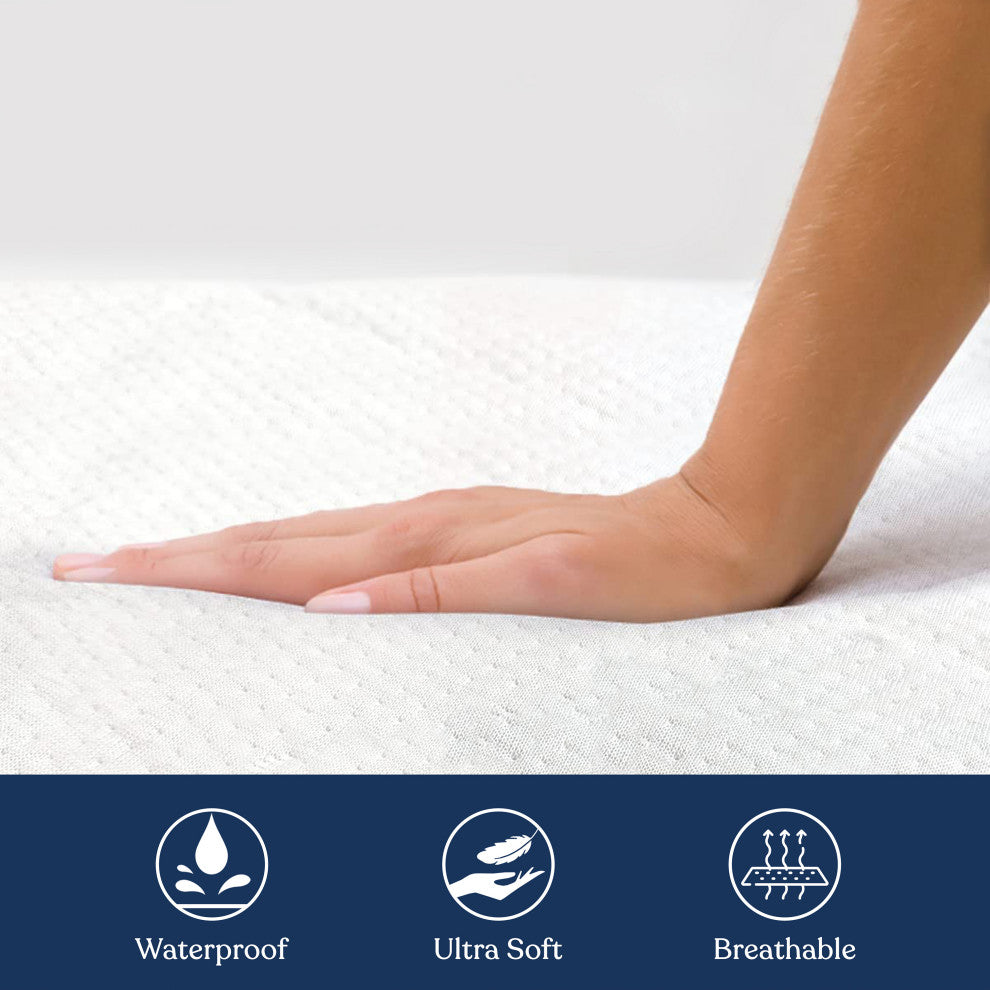 Delara 2" Gel Infused Memory Foam Mattress Topper With Bamboo Cover, King