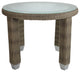 Palisades Round Outdoor Dining Table With Glass Top