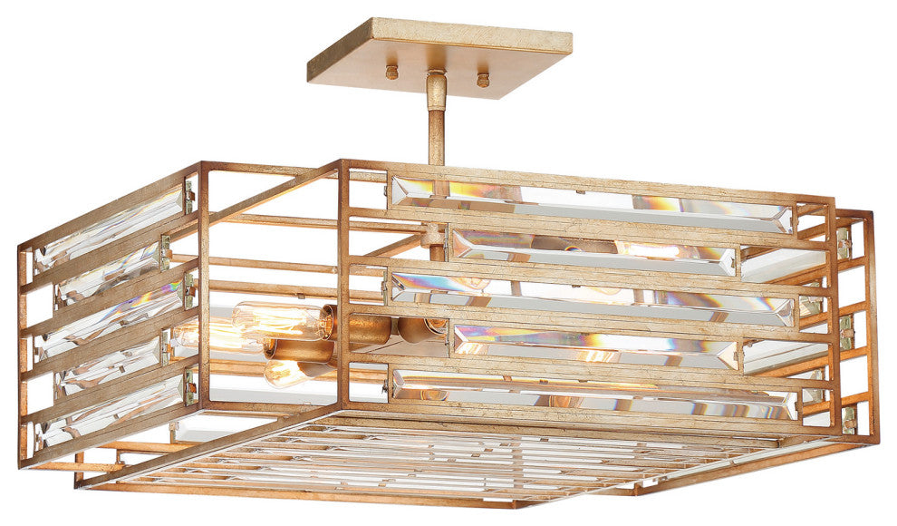 Minka Metropolitan, N7727-710, Ruxton Hall, 8 Lightng Semi Flush