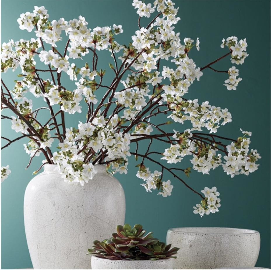 Faux Quince Blossom Branch | 48"� Bundle of 2