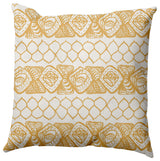 Honeycomb Stripes Pillow, Yellow, 16"x16"