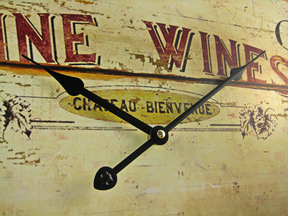 Fine Wines Barrel Motif 23" Diameter Wall Clock