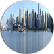 Vancouver Bc Skyline Panorama, Cityscape Photo Round Wall Art, 11"