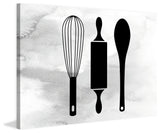 "Baking Utensils" Painting Print on Wrapped Canvas