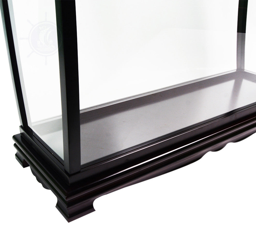 Display Case For Tall Ship Medium Wooden Display Case for Model Ships