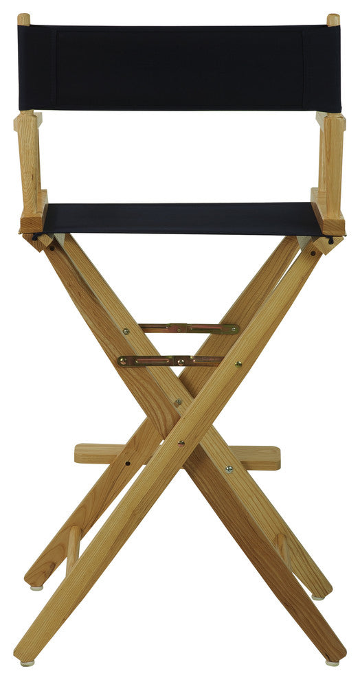 Wide 30" Directors Chair Natural Frame, Navy Cover