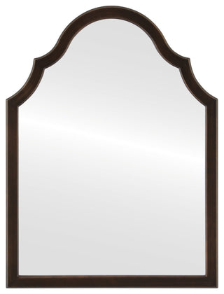 Pescara Framed Vanity Mirror, Peaks Cathedral, 24.4"x32.4", Rubbed Bronze