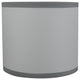 Classic Drum Cotton Lamp Shade, Off White With Gray Trim, 8"