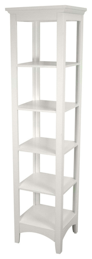 Wooden Bathroom 5-Tier Linen Storage Cabinet