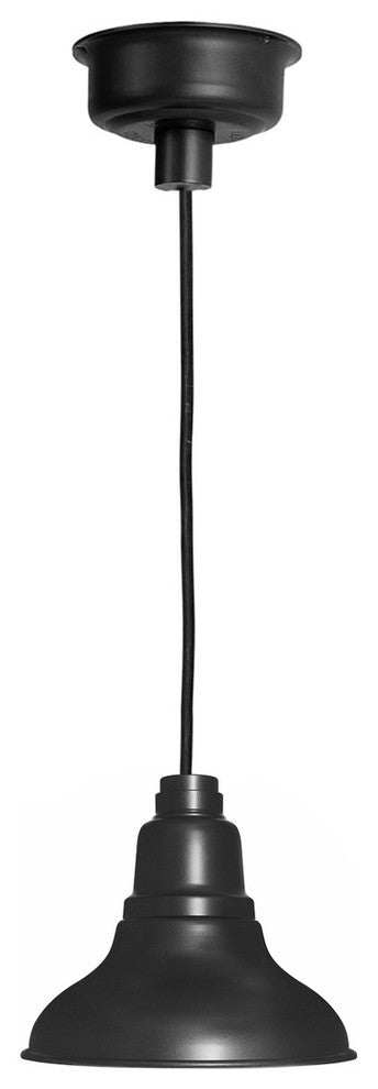 Dahlia LED Pendant Light, Matte Black, 12"