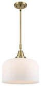 Innovations Lighting 447-1S-AB-G71-L Bell 1 Light 12" Mini Pendant