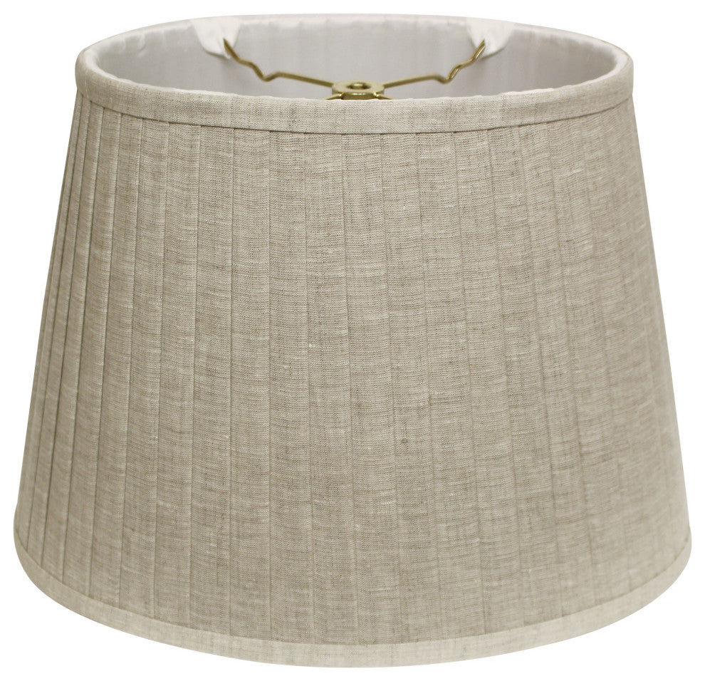 18" Cream Slanted Oval Paperback Linen Lampshade