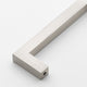 5" Screw Center Solid Square Bar Handle Pull, Satin Nickel, Set of 10