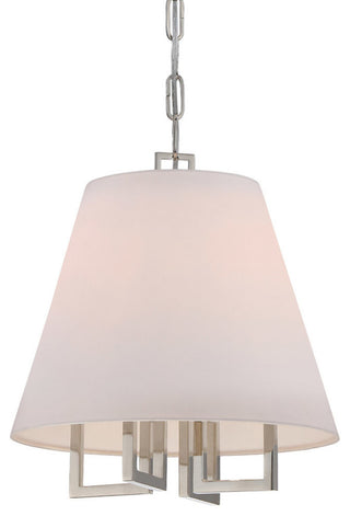Libby Langdon for Crystorama Westwood 4 Light Polished Nickel Mini Chandelier