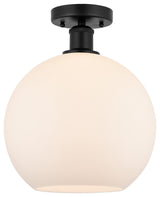 Innovations 616-1F-BK-G121-10 1 Light 10" Semi-Flush Mount, Matte Black
