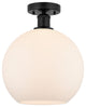 Innovations 616-1F-BK-G121-10 1 Light 10" Semi-Flush Mount, Matte Black