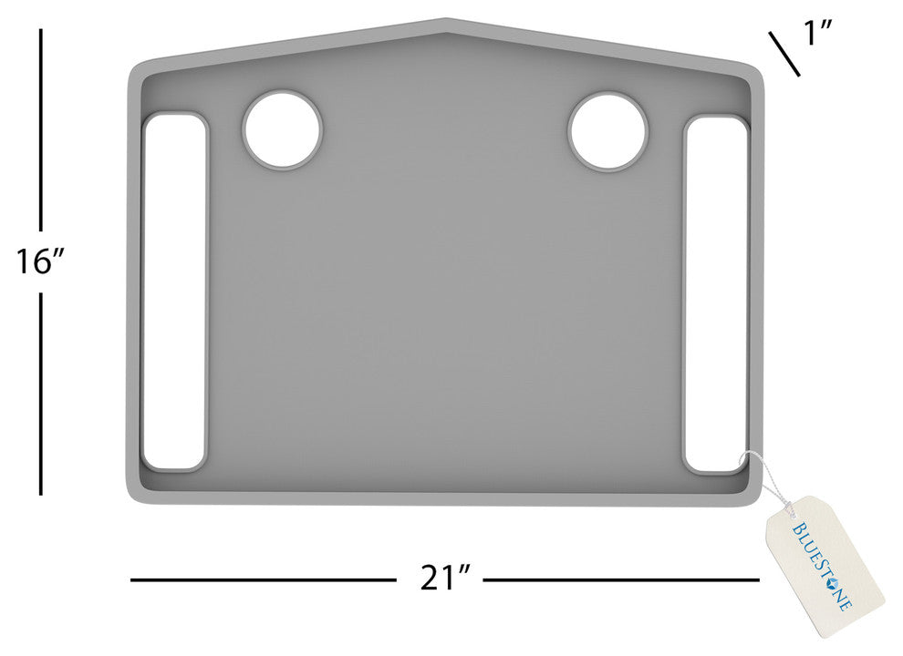 Walker Tray, Upright With 2 Cup Holders by Bluestone