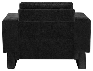 Madeline Chenille Fabric Upholstered Chair, Black, Chair