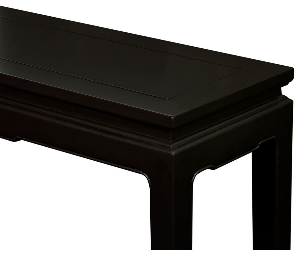 Black Elmwood Zen Style Asian Console Table