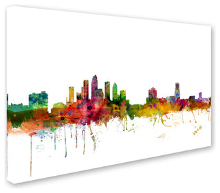 "Tampa, Florida Skyline" Canvas Art by Michael Tompsett