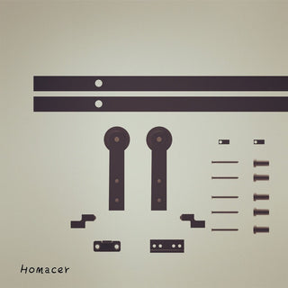 Mini Sliding Barn Door Hardware Kit, Straight Design, 66", Single