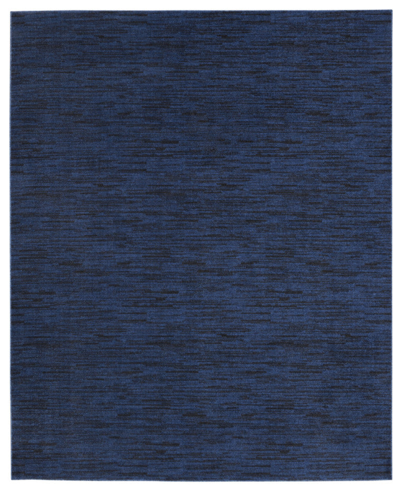 9' X 12' Midnight Blue Stain Resistant Indoor Outdoor Area Rug