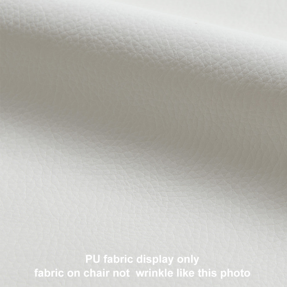 Button Tufts Bedroom Bench, White-Pu Leather