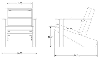 Haven Modern Adirondack Chair, Palm Green