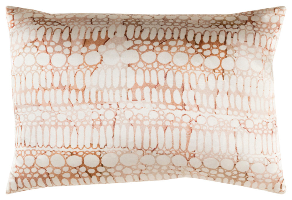 Surya Natural Affinity NTA-009 20"x20" Pillow Cover, Beige/Camel/Burnt Orange